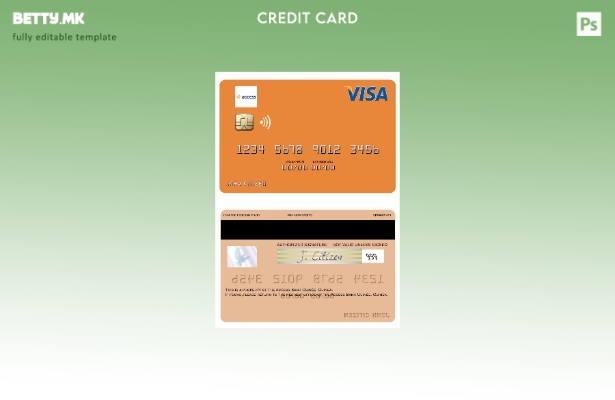 Модерен стил шаблон за дебитна картичка за виза во Гвинеја банка за пристап Гвин